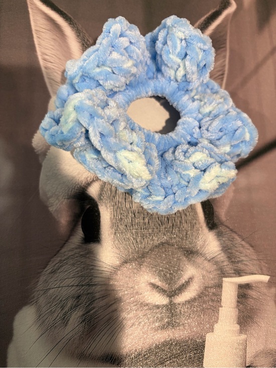 Hand Crafted Accessories - Blue Birthday Scrunchie - One